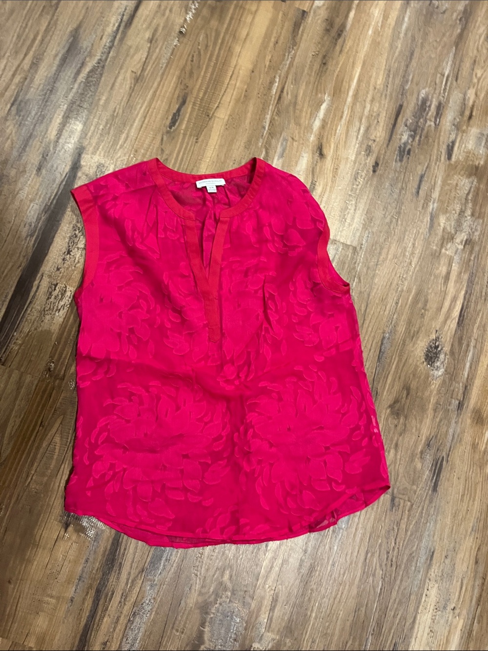 Katherine Barclay Bright Fuchsia Sleeveless Jacquard Tank